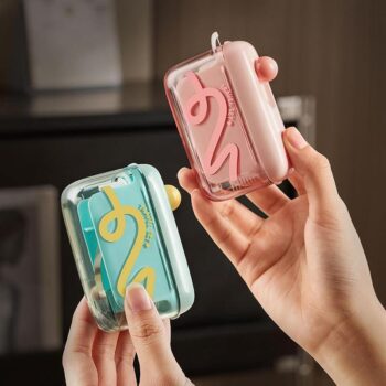 3 Travel Storage Cases + 300 Dental Floss Auto pop-up dispenser, portable & refillable, ideal for daily, dining and travel oral care