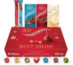 Lindt Christmas Chocolates Gift Box - 926g (40-Piece Set) - Assorted Chocolate Bars & Truffles, Lindor Chocolate Hamper, Ideal Xmas Gift Box for Friends and Family, Boyfriends or Girlfriends
