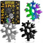 18 in 1 Snowflake Multi Tool Set of 3 – Compact and Portable Stainless Steel Snowflake Multitool Keychain Screwdriver | Keychain Bottle Opener for Men | Universal Use for Travel, Home and Work