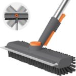 3‑in‑1 Long Handle Floor Scrub Brush for Bathroom Patio Garage