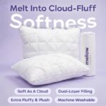 Mellow Sleep | Ploof Pillow – Extra-Fluffy Dual-Layer Pillow, Cloud-Like Soft Plush Bed Pillow with Breathable Support, Never Flat, Neck-Cradling Comfort for Side, Back & Stomach Sleepers, Machine Washable