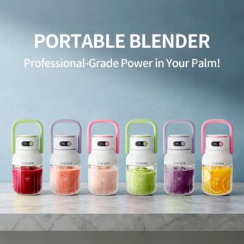 Holidays and Birthdays Blender for Shakes & Smoothies! ZHENMI BPA-Free Cordless Blender, 33oz, Ice Crushing, USB Rechargeable, Make Party Shakes,  Morning Smoothies & Healthy Drinks